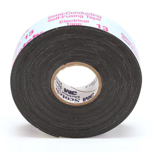 3M 7000007284 Scotch® Electrical Semi - Conducting Tape 13, 3/4 in x 15 ft, Printed, Black, 50 rolls/Case, BULK - KEM - TRON INC.