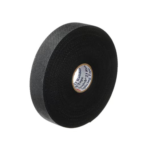 3M 7000034850 Scotch® Rubber Splicing Tape 23, 1 in x 30 ft, Black, 32 rolls/Case - KEM - TRON INC.