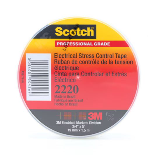3M 7000089981 Scotch® Electrical Stress Control Tape 2220, 3/4 in x 5 ft, Gray, 100 rolls/Case - KEM - TRON INC.