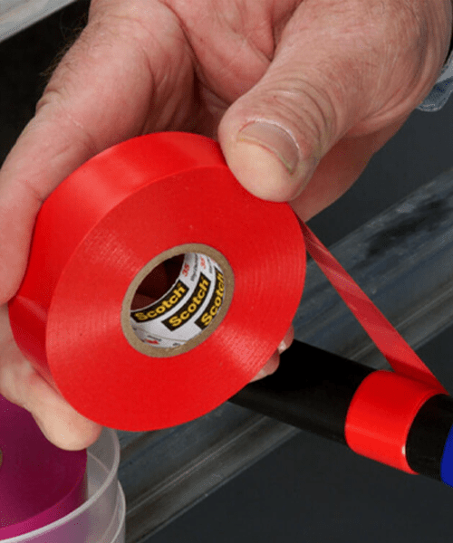 3M 7000132636 Scotch® Vinyl Color Coding Electrical Tape 35, 1/2 in x 20 ft, Red, 10 rolls/carton - KEM - TRON INC.