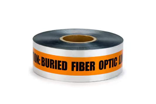3M 7000133191 Scotch® Detectable Buried Barricade Tape 407, CAUTION BURIED FIBER OPTIC LINE BELOW, 3 in x 1000 ft, Orange, 8 rolls/Case - KEM - TRON INC.