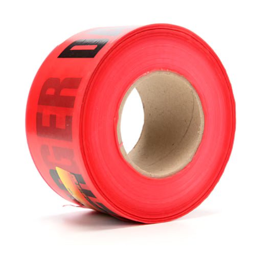 3M 7010397987 Scotch® Barricade Tape 357, DANGER, 3 in x 1000 ft, Red, 8 rolls/Case - KEM - TRON INC.