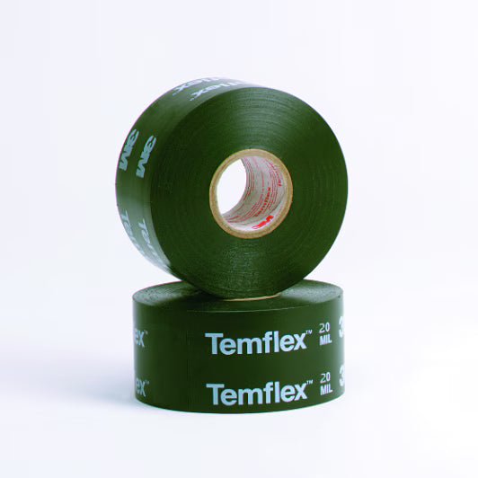 3M 7100043634 Temflex™ Vinyl Corrosion Protection Tape 1200, 2 in x 100 ft, Printed, Black, 12 rolls/Case - KEM - TRON INC.