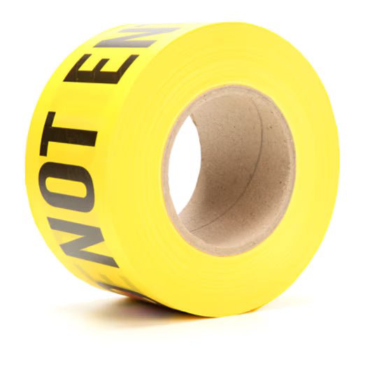 3M 7100057611 Scotch® Barricade Tape 361, CAUTION DO NOT ENTER, 3 in x 1000 ft, Yellow, 8 rolls/Case - KEM - TRON INC.