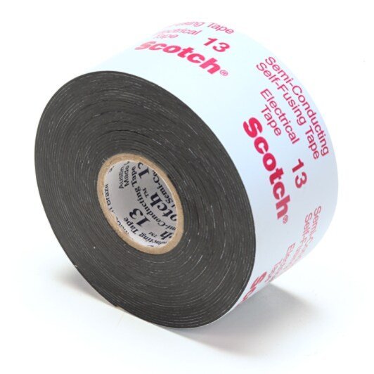 3M 7100139127 Scotch® Electrical Semi - Conducting Tape 13, 1 - 1/2 in x 15 ft, Printed, Black, 1 roll/carton, 45 rolls/Case - KEM - TRON INC.