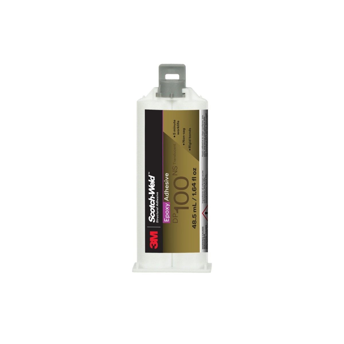 3M 7100148744 Scotch - Weld™ Epoxy Adhesive DP100NS, Translucent, 48.5 mL Duo - Pak - KEM - TRON INC.