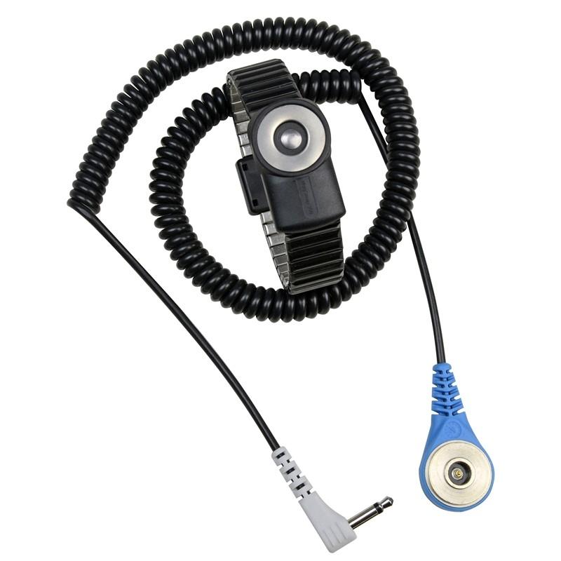 Desco 19901 Dual - Wire Wrist Strap, Magsnap 360, Medium - KEM - TRON INC.