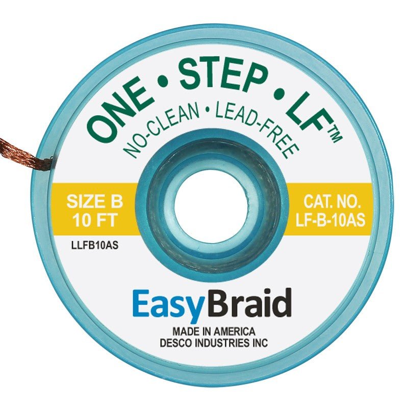 Easy Braid LF - B - 10AS One - Step Lead - Free No Clean Braid .050", Anti - static, 10' Spool - KEM - TRON INC.