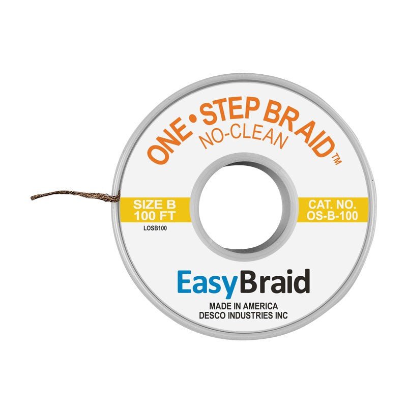 Easy Braid OS - B - 100 One - Step No Clean Braid .050", 100' Spool - KEM - TRON INC.