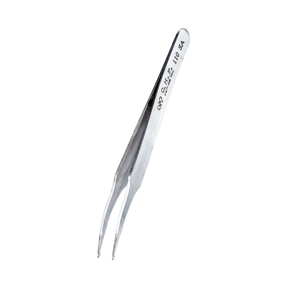 Hakko 110 - SA Flat Tip Tweezers - KEM - TRON INC.