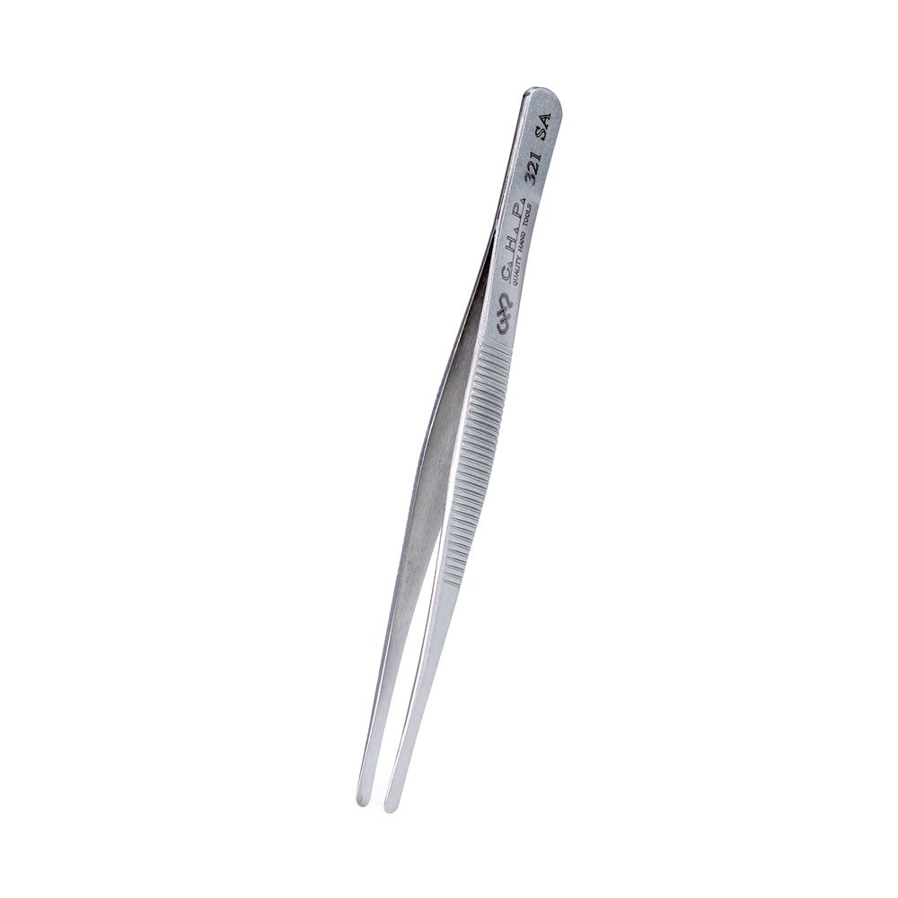 Hakko 321 - SA Large Round Flat Tweezers - KEM - TRON INC.