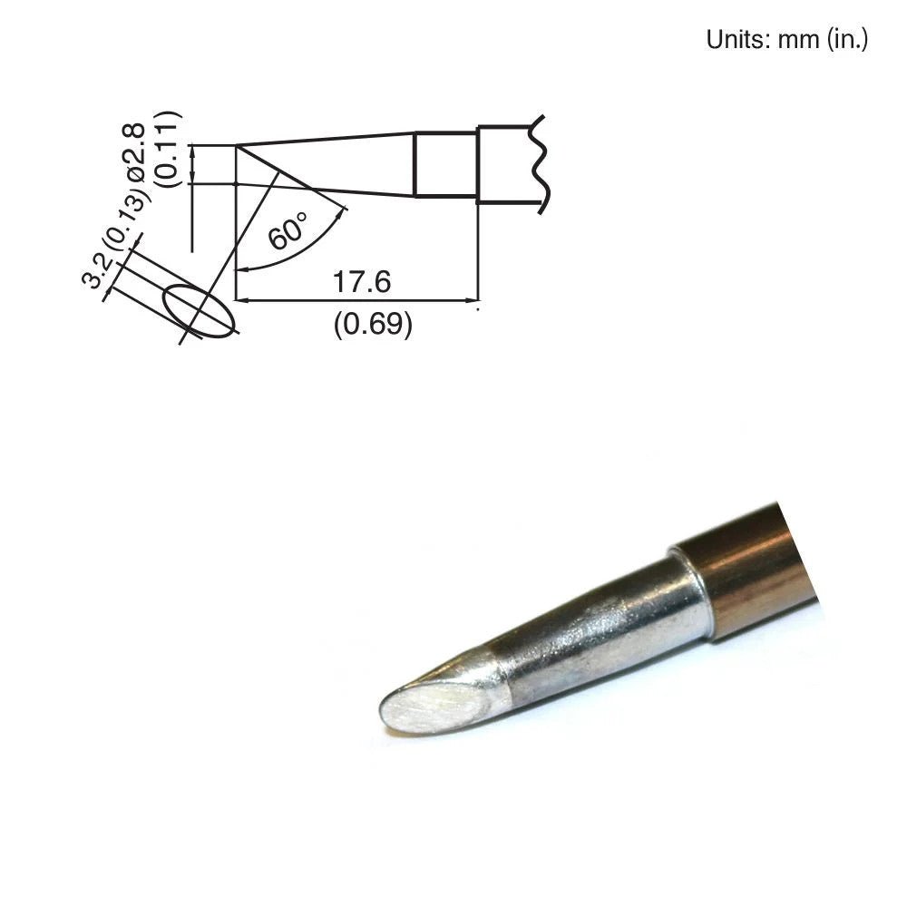 Hakko T15 - BC28 Bevel Tip - KEM - TRON INC.