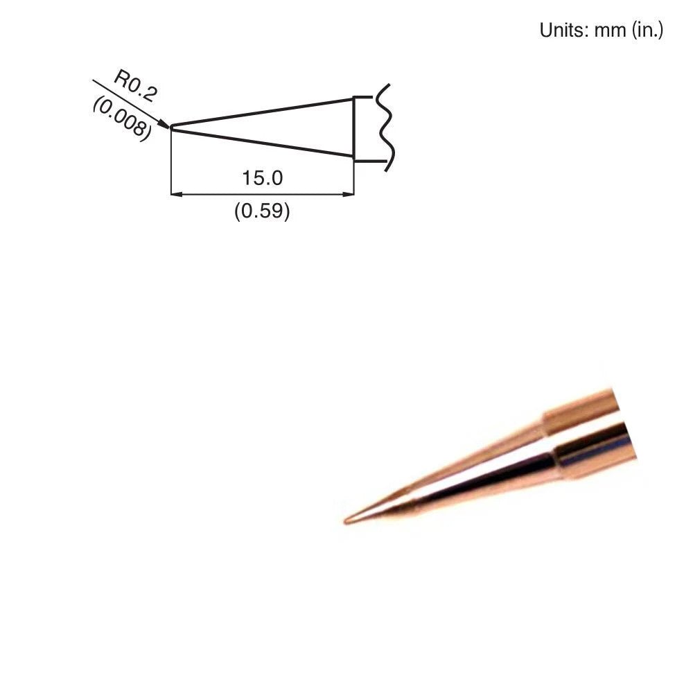 Hakko T15 - BLL Conical Tip - KEM - TRON INC.