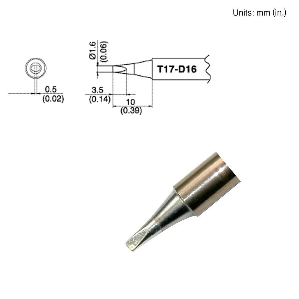 Hakko T17 - D16 Chisel Tip - KEM - TRON INC.
