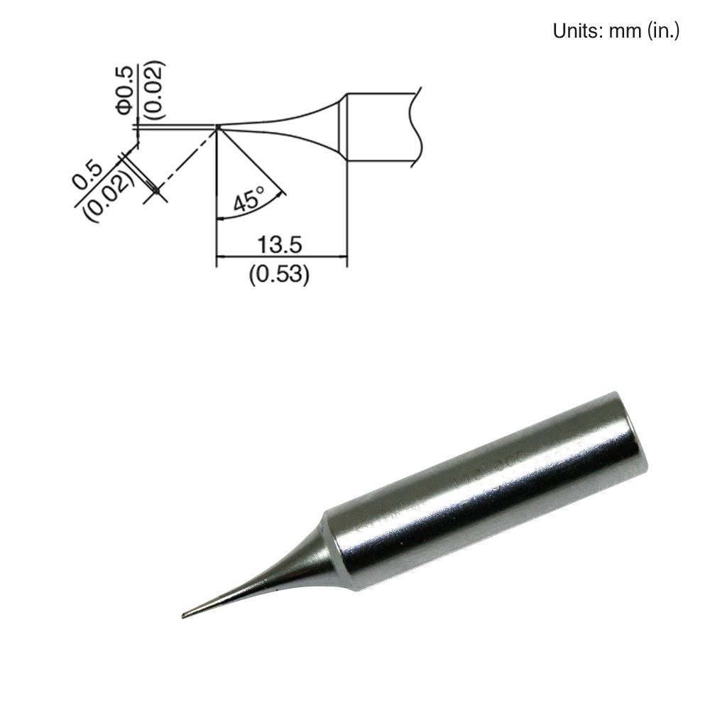 Hakko T18 - C05 Bevel Tip - KEM - TRON INC.