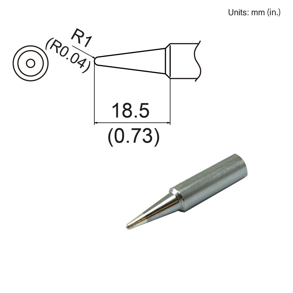 Hakko T19 - B2 Conical Tip - KEM - TRON INC.