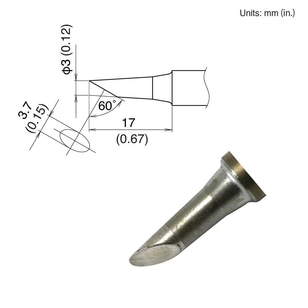 Hakko T22 - C3 Bevel Tip - KEM - TRON INC.