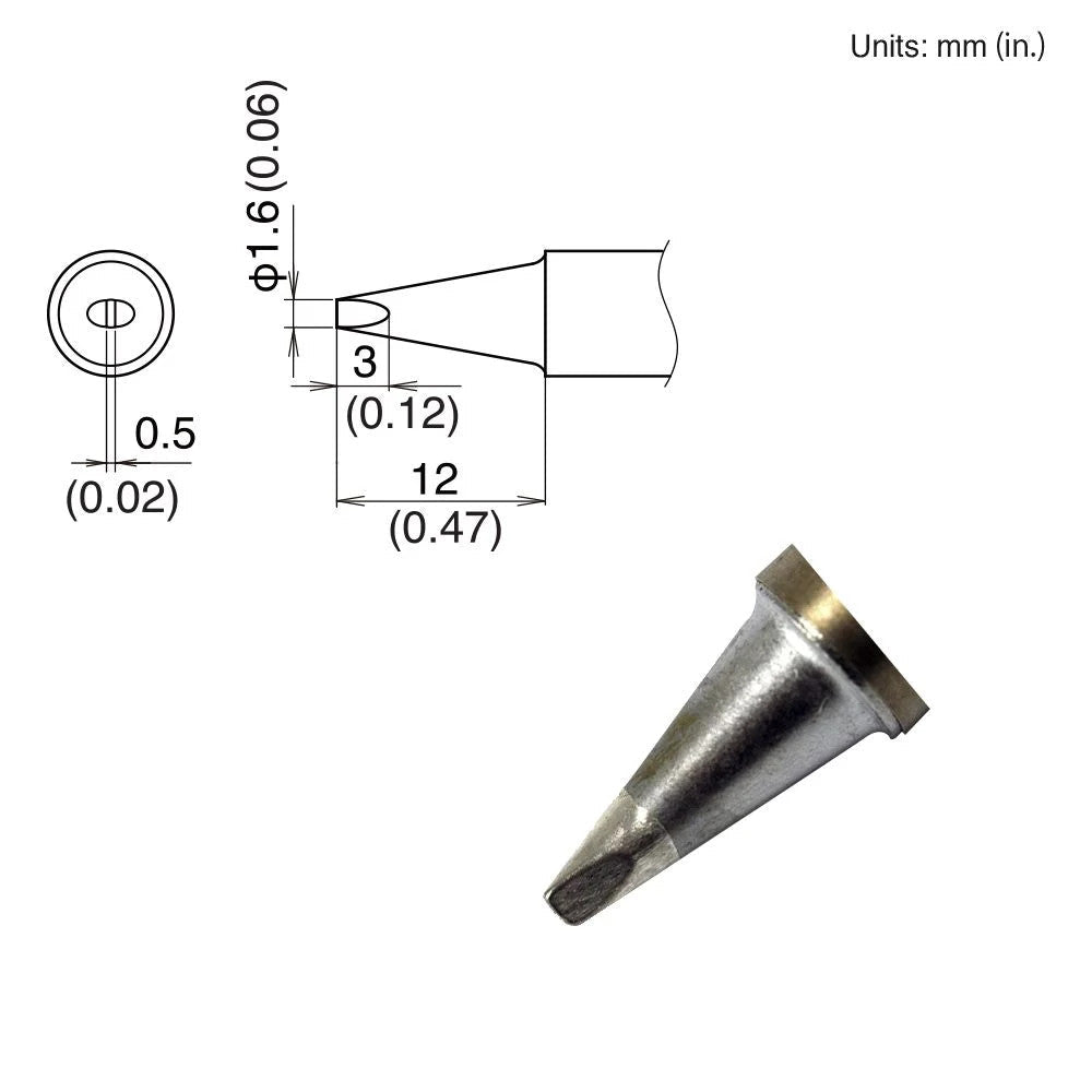 Hakko T22 - D16 Chisel Tip - KEM - TRON INC.
