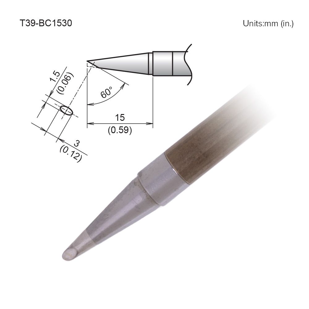 Hakko T39 - BC1530 Bevel Tip - KEM - TRON INC.