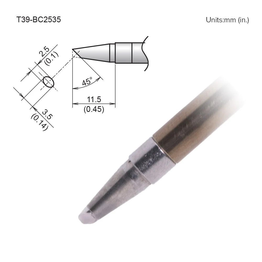 Hakko T39 - BC2535 Bevel Tip - KEM - TRON INC.