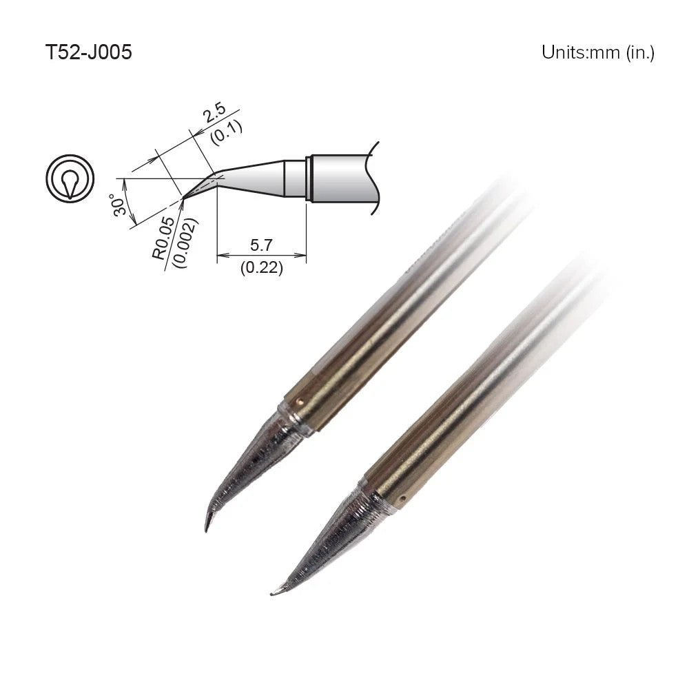 Hakko T52 - J005 Bent Tip - KEM - TRON INC.