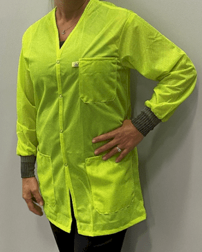 Tech Wear VOJ - HVY3 - 4XL Smock - Traditional OFX - 100 - Jacket - 3 Pocket Color = Hi - Vis Yellow, 4XL - KEM - TRON INC.