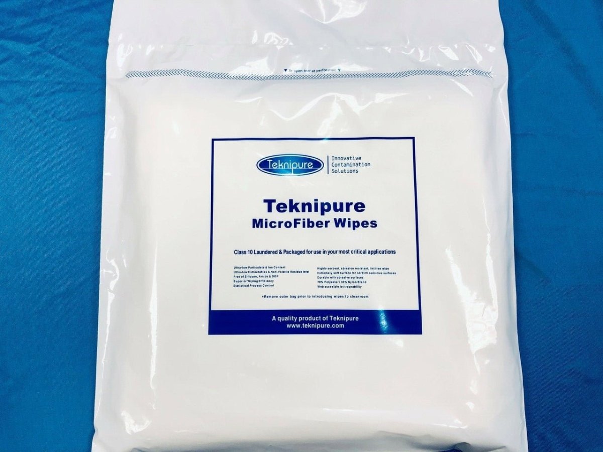 Teknipure TC2MFW - 12, Laundered Woven Microfiber Wiper 12 in x 12 in, Case of 1000 - KEM - TRON INC.