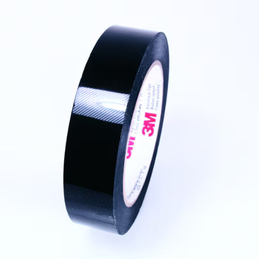 3M 7000132838 Polyester Film Electrical Tape 1350F-1, 24 in x 72 yd Log, 3-in plastic core, Log roll, Black, 1 Roll/Case