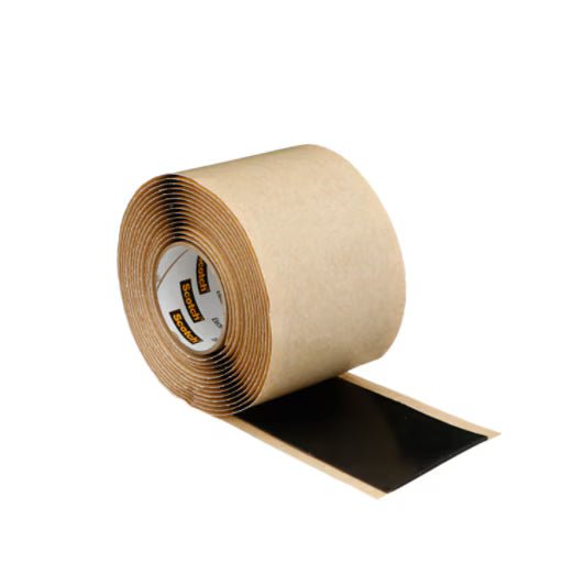 3M 7000005986 Scotch® Rubber Mastic Tape 2228, 2 in x 10 ft, Black, 10 Rolls/Case - KEM - TRON INC.