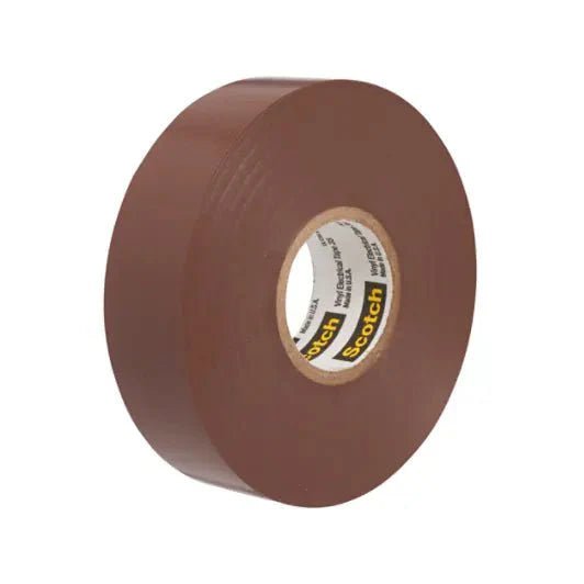 3M 7000031580 Scotch® Vinyl Color Coding Electrical Tape 35, 3/4 in x 66 ft, Brown, 10 rolls/carton - KEM - TRON INC.