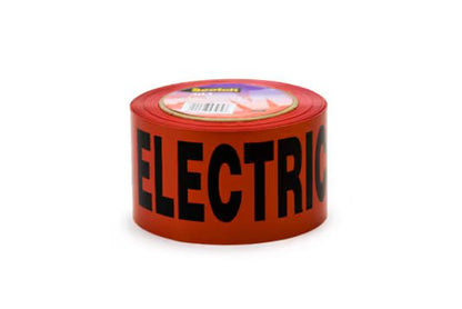 3M 7000031679 Scotch® Buried Barricade Tape 302, CAUTION BURIED ELECTRIC LINE, 3 in x 1000 ft, Red, 8 rolls/Case - KEM - TRON INC.