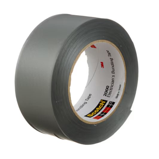 3M 7000031684 Scotch® Electricians Duct Tape 2000, 2 in x 50 yd, 12 Roll Display, 12 Rolls/Case - KEM - TRON INC.