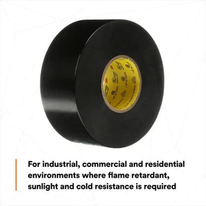 3M 7000058137 Scotch® Super 33+ Vinyl Electrical Tape, 2 in x 66 ft, 1 - 1/2 in Core, Black, 12 rolls/carton, 24 rolls/Case - KEM - TRON INC.