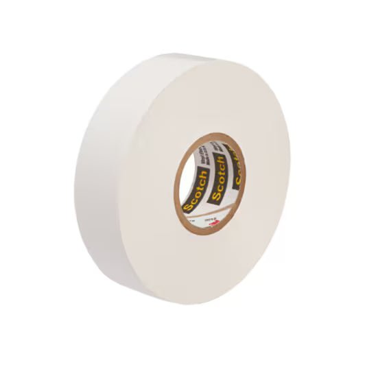 3M 7000058436 Scotch® Vinyl Color Coding Electrical Tape 35, 1/2 in x 20 ft, White, 10 rolls/carton - KEM - TRON INC.