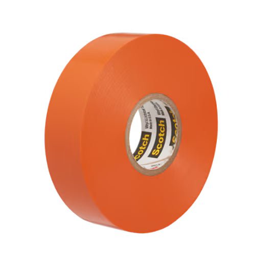3M 7000058438 Scotch® Vinyl Color Coding Electrical Tape 35, 1/2 in x 20 ft, Orange, 10 rolls/carton - KEM - TRON INC.