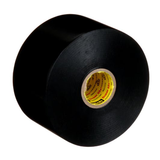 3M 7000058808 Scotch® Super 33+ Vinyl Electrical Tape, 2 in X 36 yd, 1 in Core, Black, 1 roll/carton, 25 rolls/Case - KEM - TRON INC.