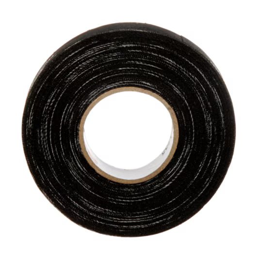 3M 7000058870 Temflex™ Cotton Friction Tape 1755, 3/4 in x 60 ft, Black, 20 rolls/Case - KEM - TRON INC.