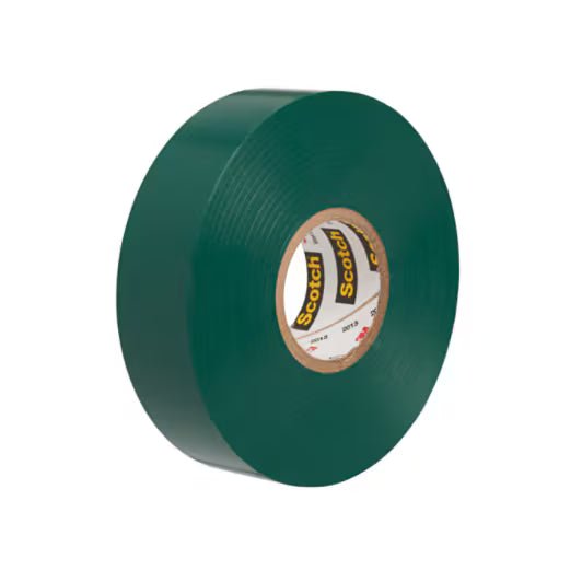 3M 7000132639 Scotch® Vinyl Color Coding Electrical Tape 35, 1/2 in x 20 ft, Green, 10 rolls/carton - KEM - TRON INC.
