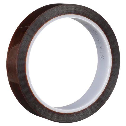 3M 7000132650 Polyimide Film Electrical Tape 1205, Amber, Acrylic Adhesive, 1 mil film, 3/8 in x 36 yd (9,52 mm x 33 m), 24/Case - KEM - TRON INC.