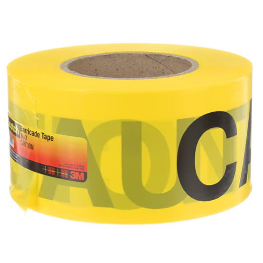 3M 7000132906 Scotch® Barricade Tape 300, CAUTION, 3 in x 1000 ft, Yellow, 8 rolls/Case - KEM - TRON INC.