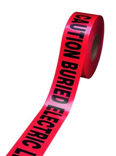 3M 7000132915 Scotch® Buried Barricade Tape 303, CAUTION BURIED ELECTRIC LINE BELOW, 3 in x 300 ft, Red, 16 rolls/Case - KEM - TRON INC.