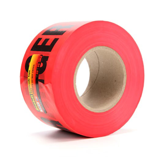 3M 7000133181 Scotch® Barricade Tape 362, DANGER DO NOT ENTER, 3 in x 1000 ft, Red, 8 rolls/Case - KEM - TRON INC.