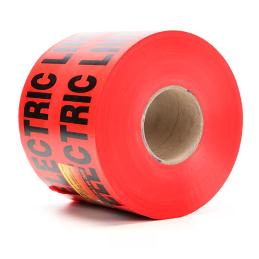 3M 7000133186 Scotch® Buried Barricade Tape 368, CAUTION BURIED ELECTRIC LINE BELOW, 6 in x 1000 ft, Red, 4 rolls/Case - KEM - TRON INC.