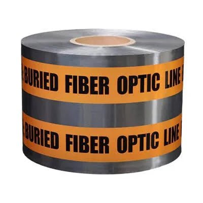 3M 7000133189 Scotch® Buried Barricade Tape 371, CAUTION BURIED FIBER OPTIC LINE BELOW, 6 in x 1000 ft, Orange, 4 rolls/Case - KEM - TRON INC.