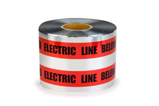 3M 7000133192 Scotch® Detectable Buried Barricade Tape 408, CAUTION BURIED ELECTRIC LINE BELOW, 6 in x 1000 ft, Red, 4 rolls/Case - KEM - TRON INC.