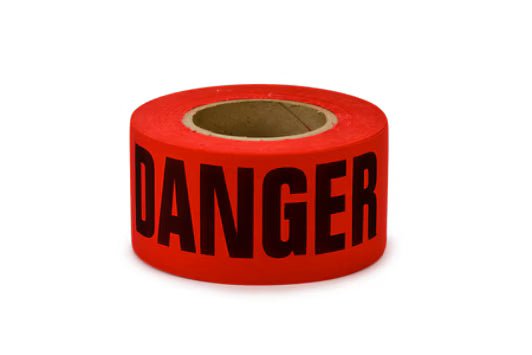 3M 7000133198 Scotch® Repulpable Barricade Tape 515, DANGER, 3 in x 150 ft, Red, 8 rolls/Case - KEM - TRON INC.