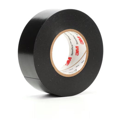 3M 7010297512 Scotch® Vinyl Electrical Tape 67R, 49 in x 72 yd, 3 in core, Black, 4 rolls/Case - KEM - TRON INC.