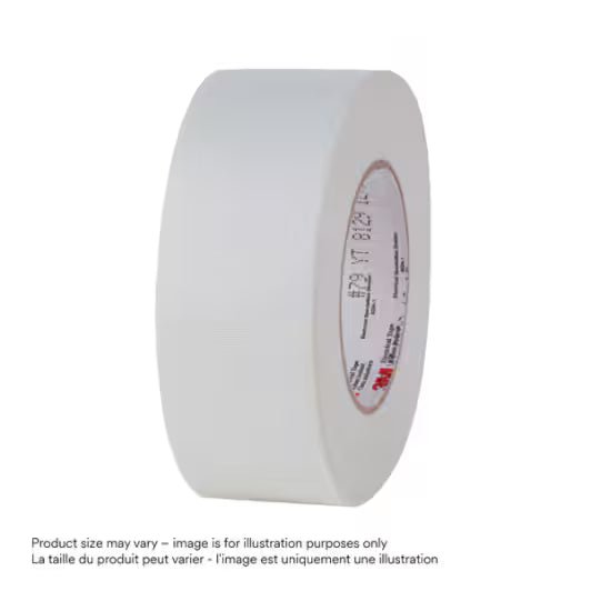 3M 7010348194 Glass Cloth Electrical Tape 79, 3/4 in x 60 yd, White, 48 Rolls/Case - KEM - TRON INC.