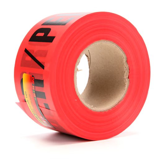 3M 7010349801 Scotch® Barricade Tape 381, DANGER / PELIGRO, 3 in x 1000 ft, Red, 8 rolls/Case - KEM - TRON INC.