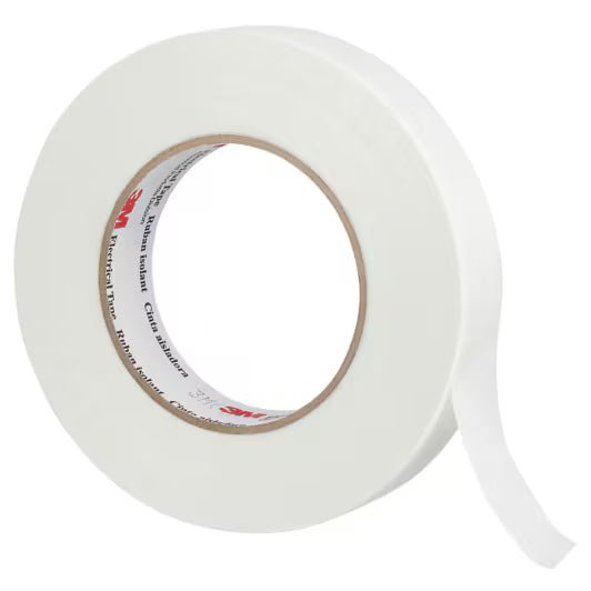 3M 7010397553 Glass Cloth Electrical Tape 79, 1/2 in x 60 yd, White, 72 Rolls/Case - KEM - TRON INC.